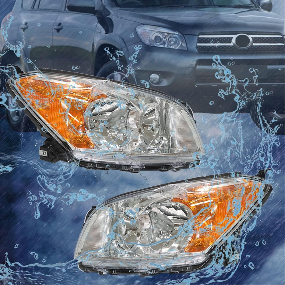 Driver and Passenger Side Halogen Headlights Assembly Repalcement for RAV 4 2009