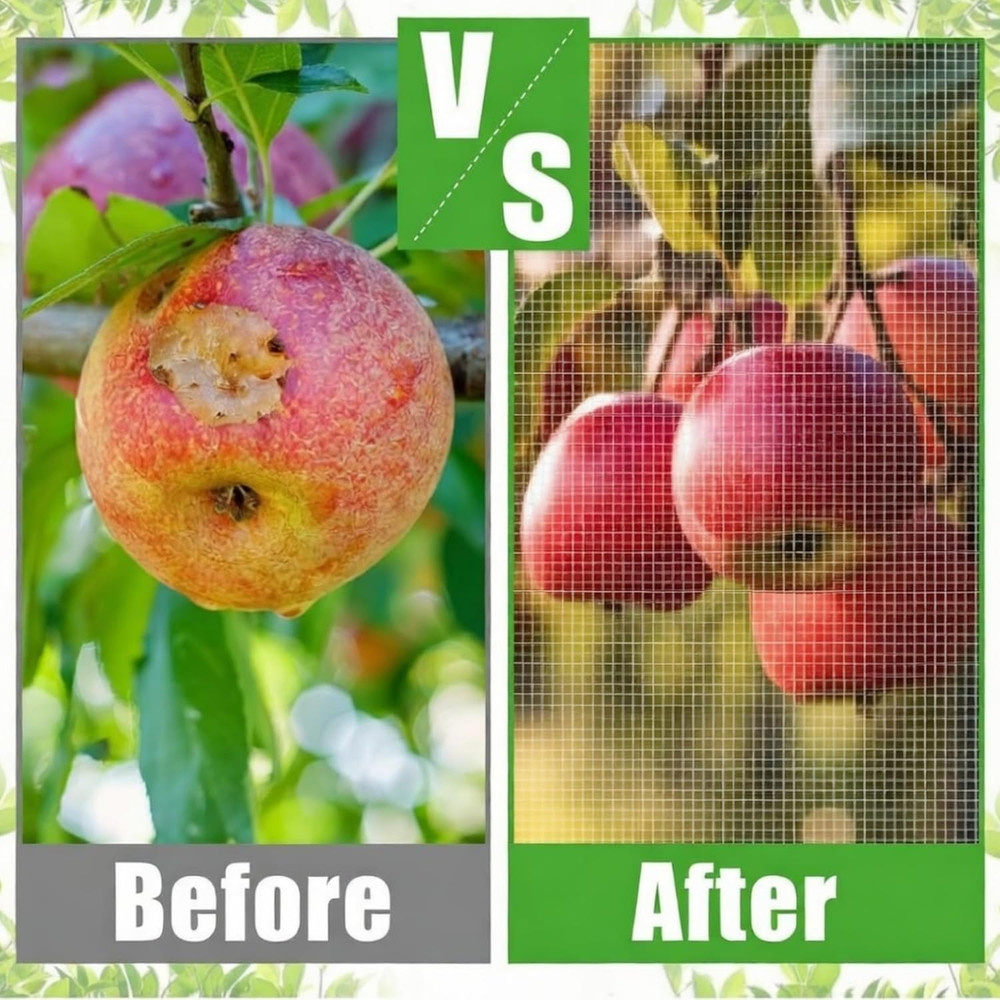 2 Pcs 10 X 14 Ft Large Fruit Tree Netting for Protecting Fruit from Squirrels Bi