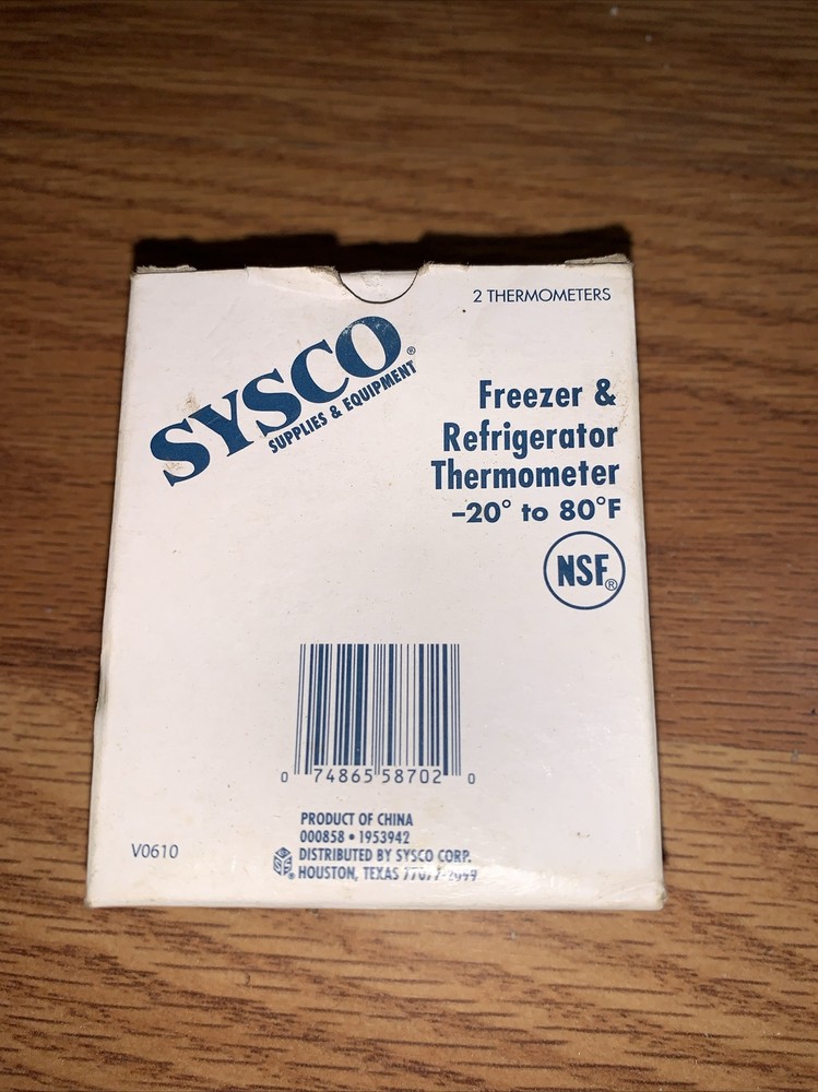 Sysco Refrigerator Thermometer