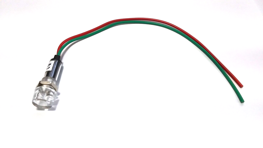 BBT 24 volt AC/DC White LED Waterproof Hi-Profile Indicator Light