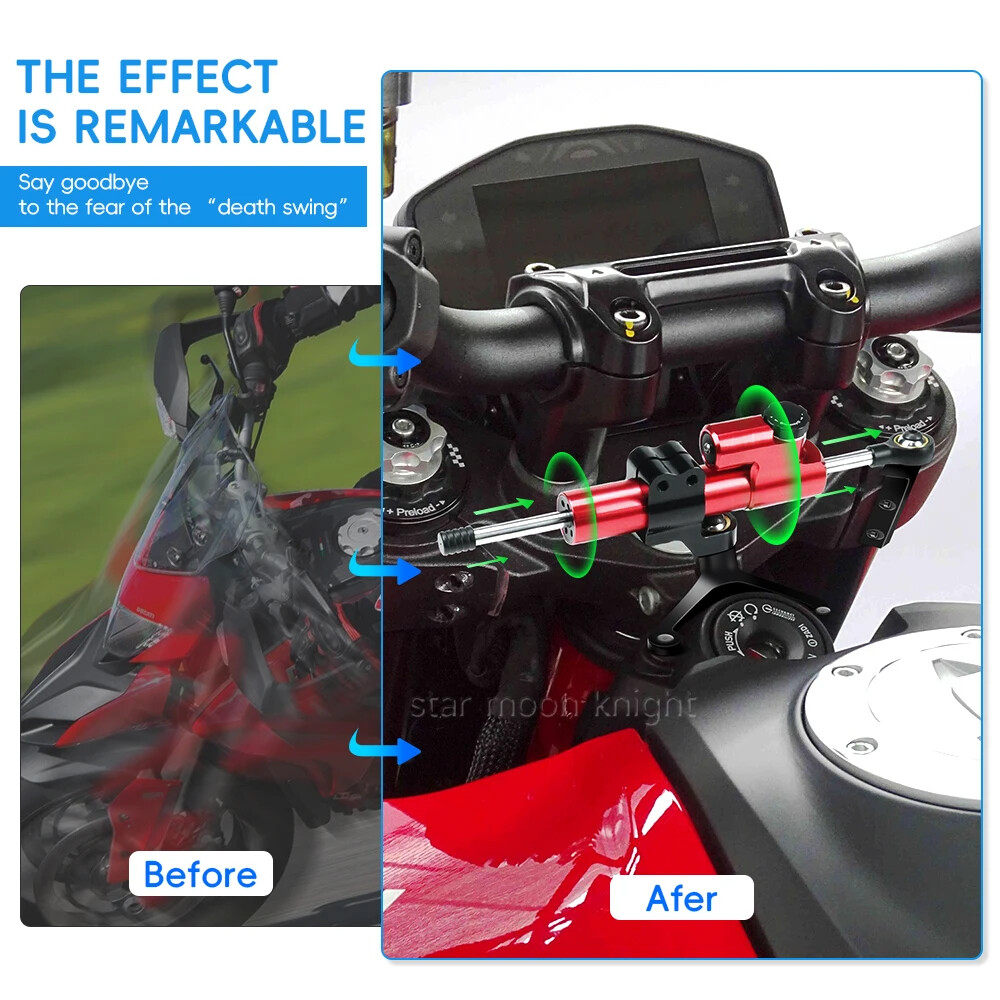 Motorcycle Steering Damper Stabilizer Bracket Kit For Ducati Hyperstrada 821 939