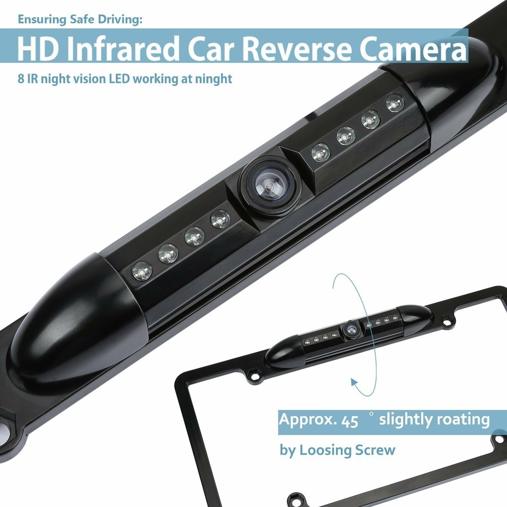 Backup Camera Rearview License Plate Frame for Jensen CAR910W
