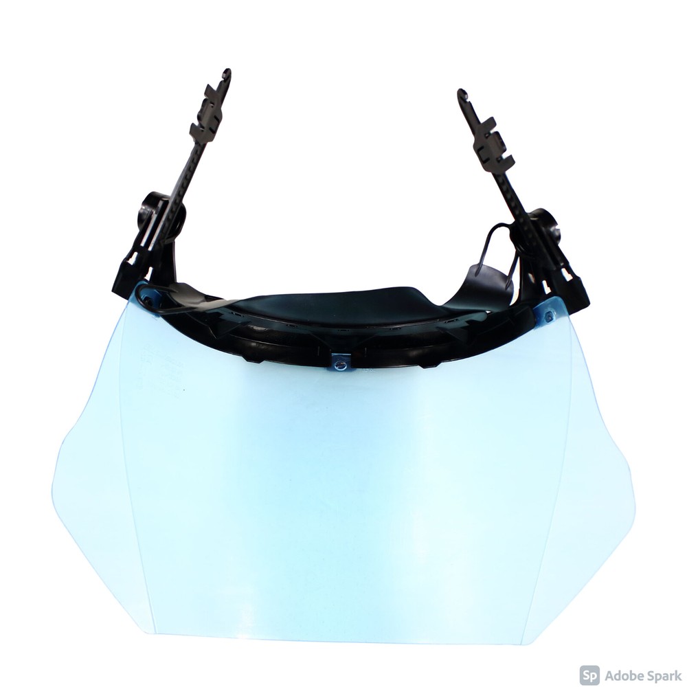 NEW MSA V-Gard Faceshield Clear Visor 10115840 & Frame 10115730 BLACK - BUNDLE