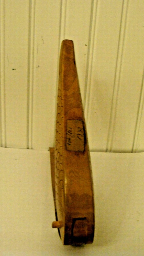 Vintage Wood Hand Carved FISH Nutcracker 8" long