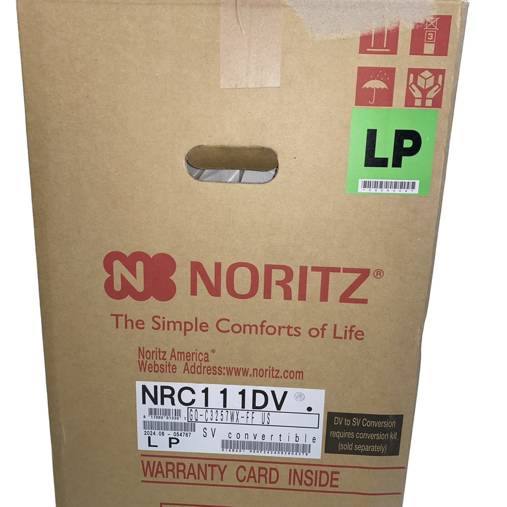 Noritz NRC111-DV-LP 11.1 GPM 199900 BTU 120 Volt Tankless Water Heater-L Propane