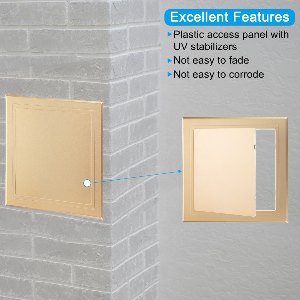 5x5 Inch(120x120mm) Self-Adhesive Access Panel, Access Doors, Gold Tone
