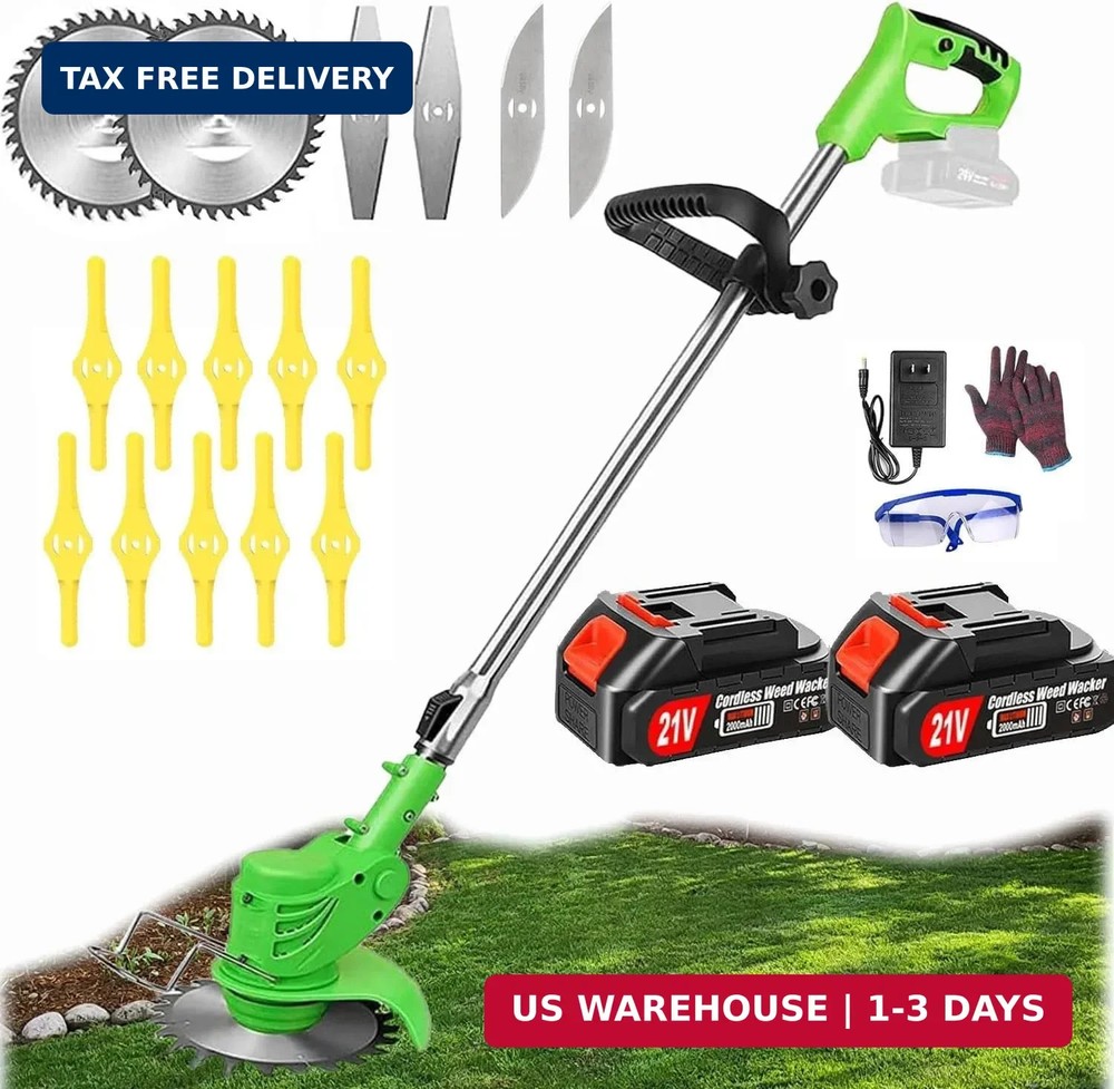 Electric Cordless Weed Wacker Trimmer 4 in 1 Stringless 4 Different Blades