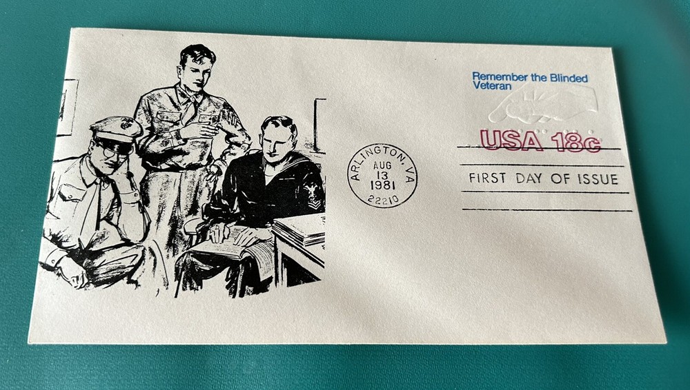 Remember The Blinded Veterans 1981 First Day Cover Stamp