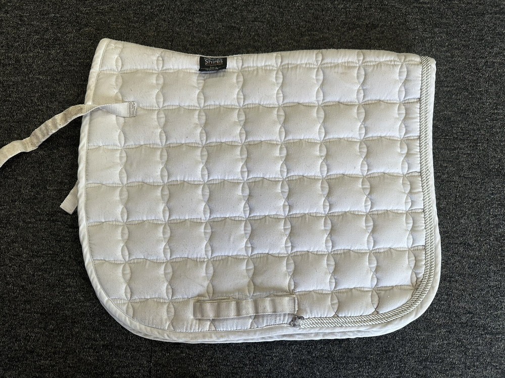 Shires Dressage Saddle Pad  White Large