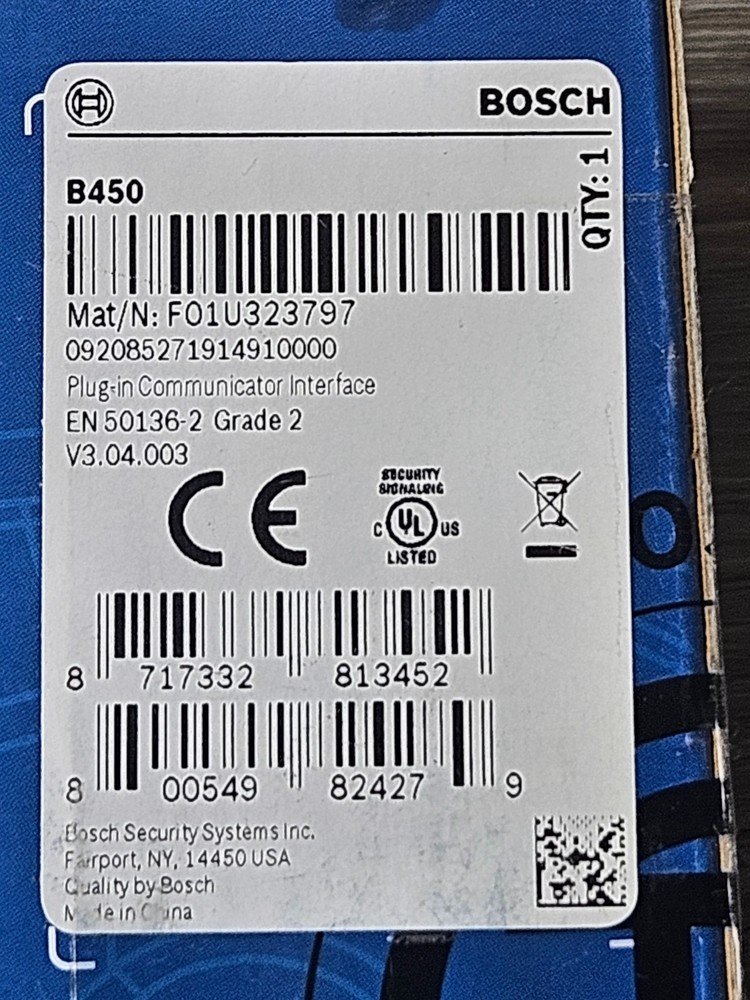 Bosch B450 B 450 Conettix cellular Plug-in Communicator Interface module New