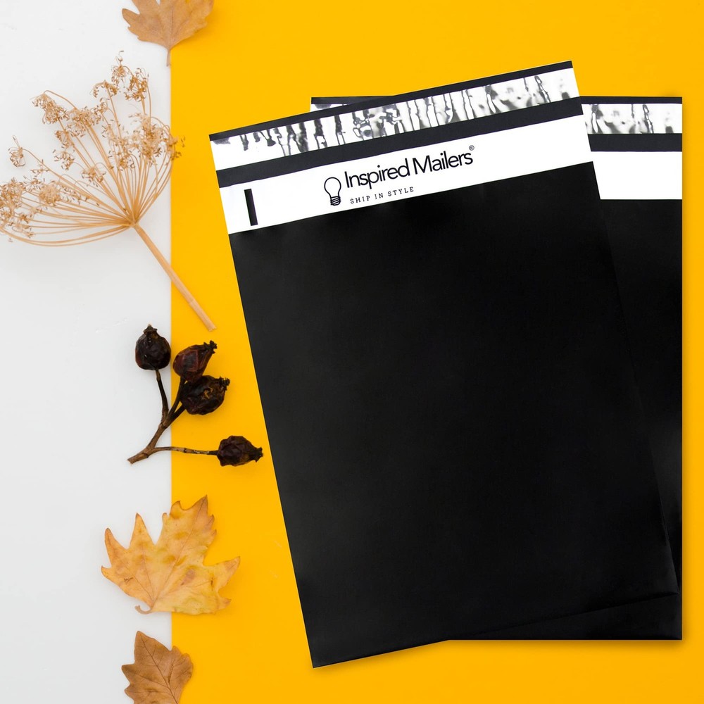 Inspired Mailers - Poly 6x9-100 Pack - 6x9" - 100 Pack, Solid Black