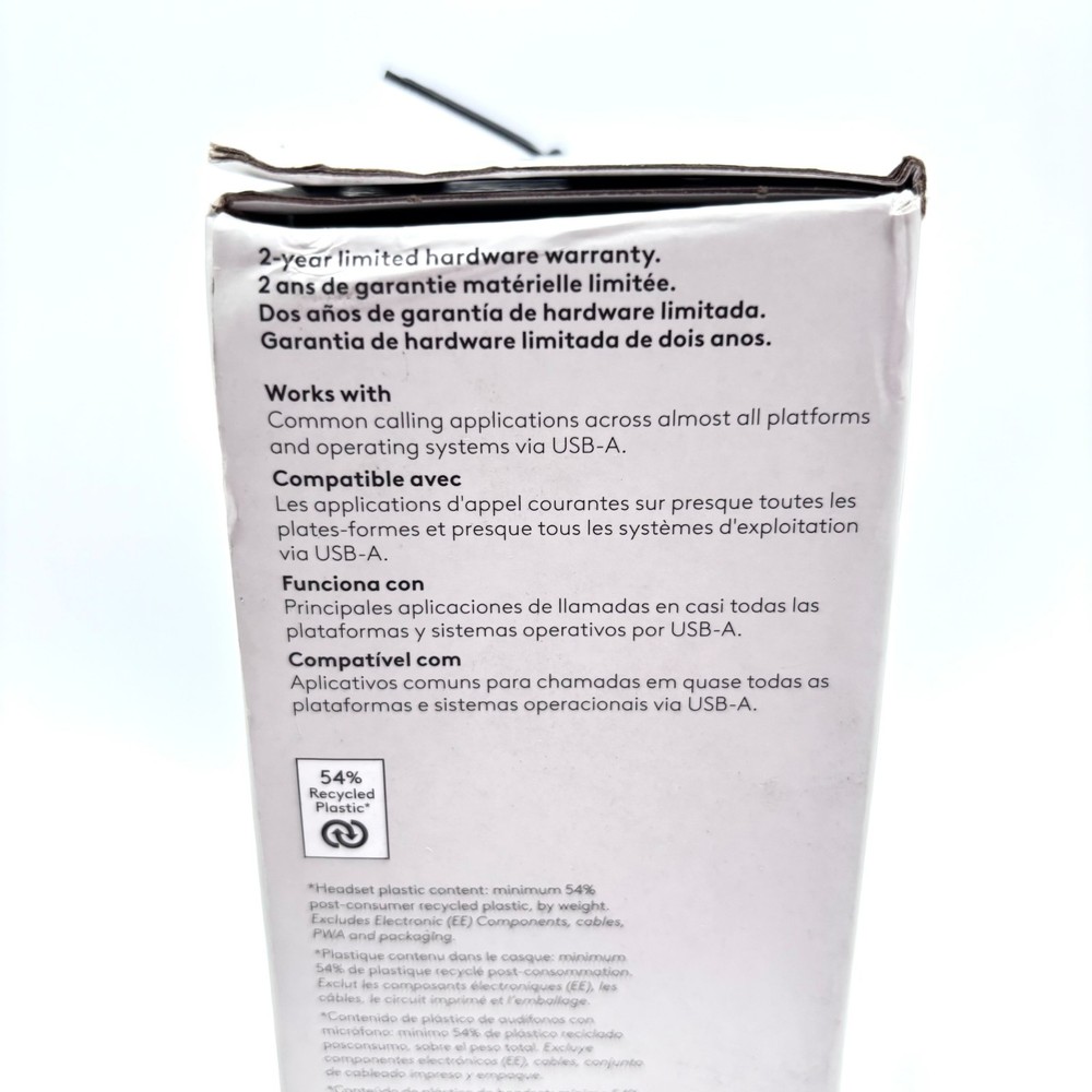 Logitech H390 Wired On Ear USB Headset With Built In Microphone - Black