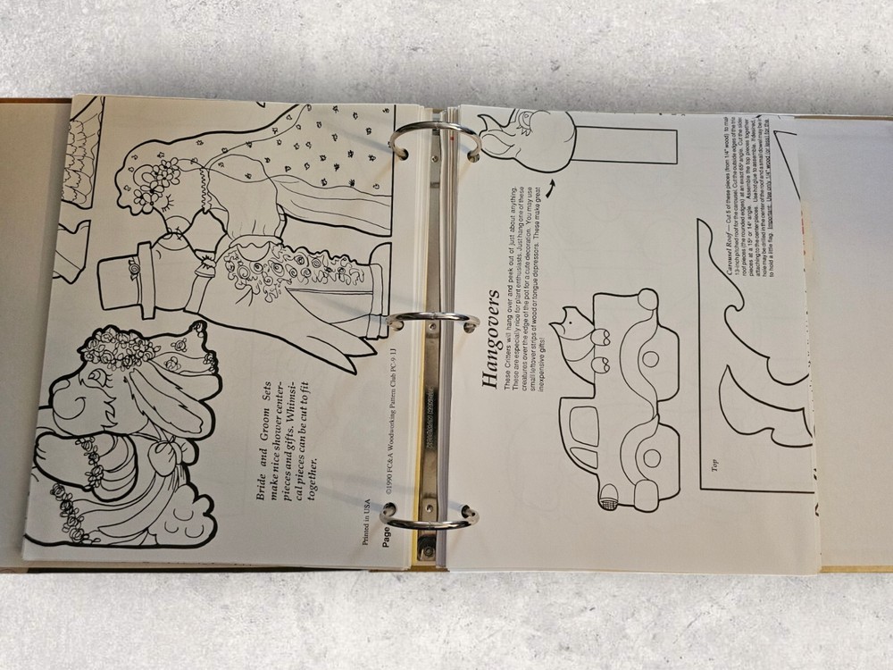 Woodworking & Scroll Saw Pattern Club Large Patterns and Craft Ideas Binder