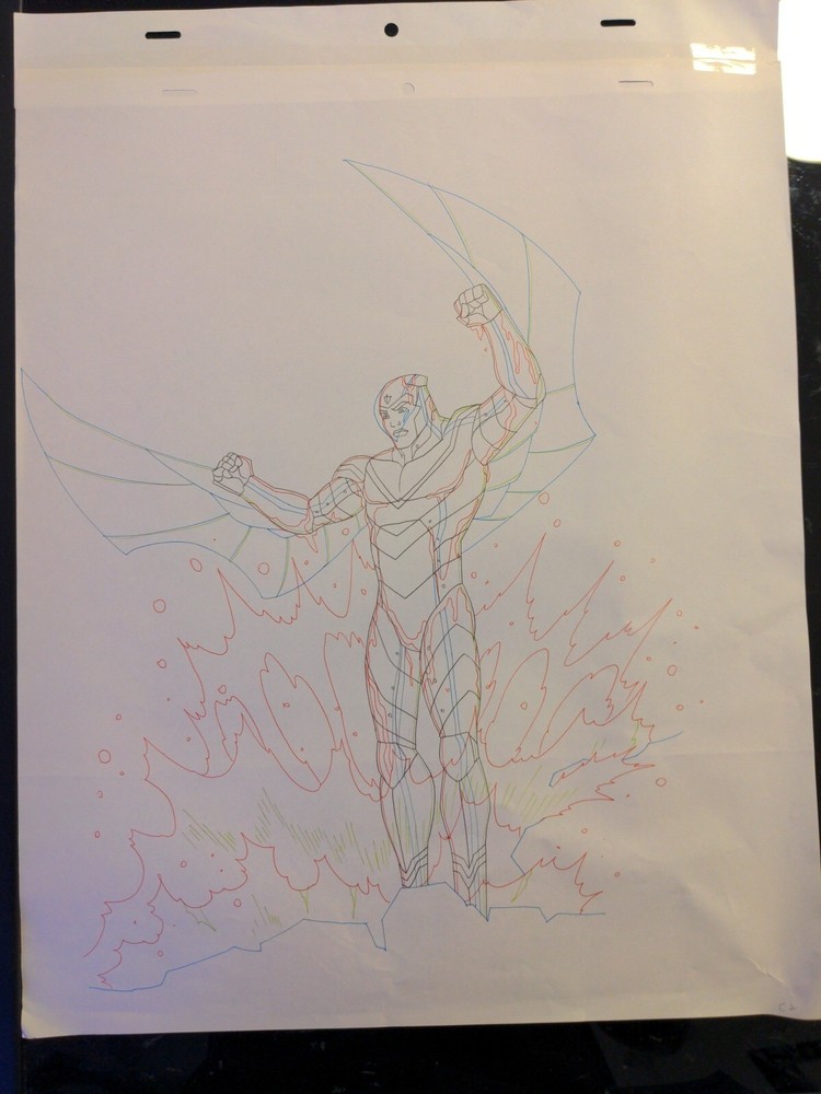 Marvel animation cels Production Art Marvel Comics AVENGERS ASSEMBLE FALCON AA3