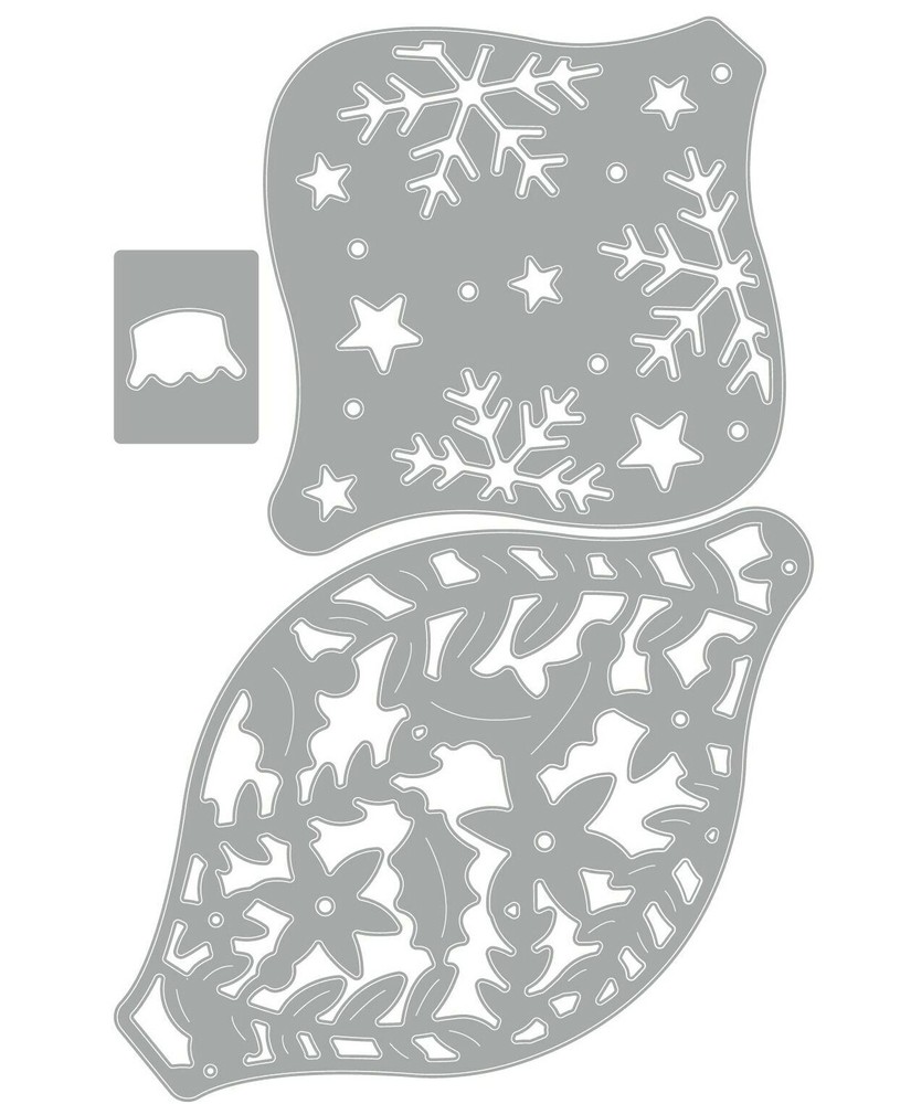 Intricate Baubles Christmas Ornaments Sizzix Thinlits Thin Metal Die Set 663411