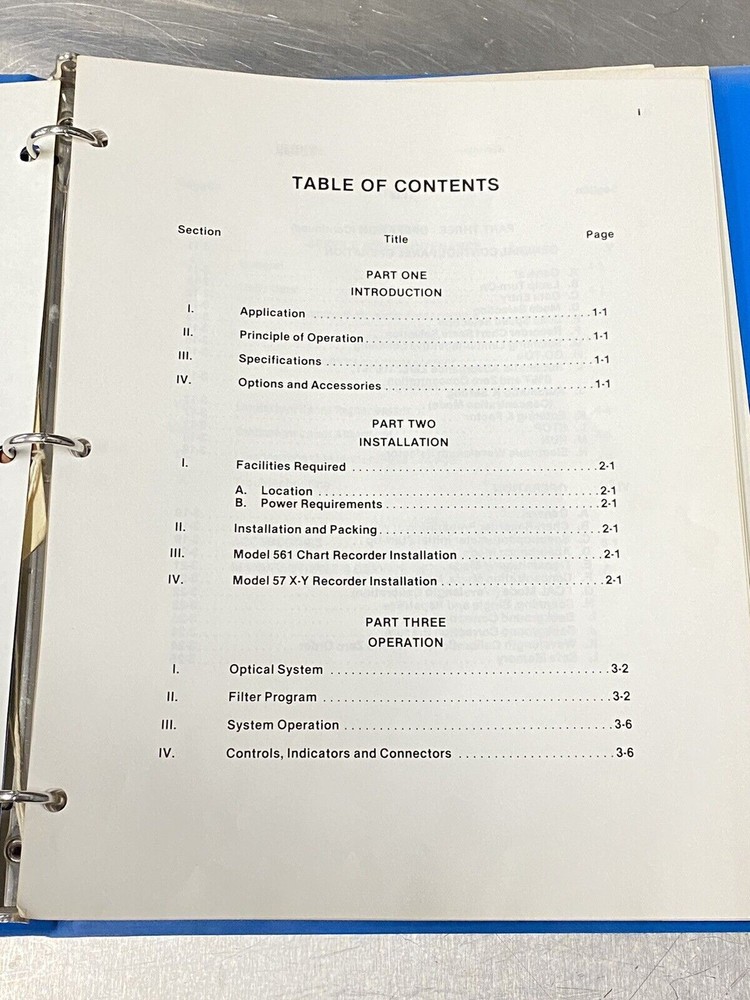 Perkin Elmer PE Lambda 3 Spectrophotometer UV Visible - Users Guide / Manual