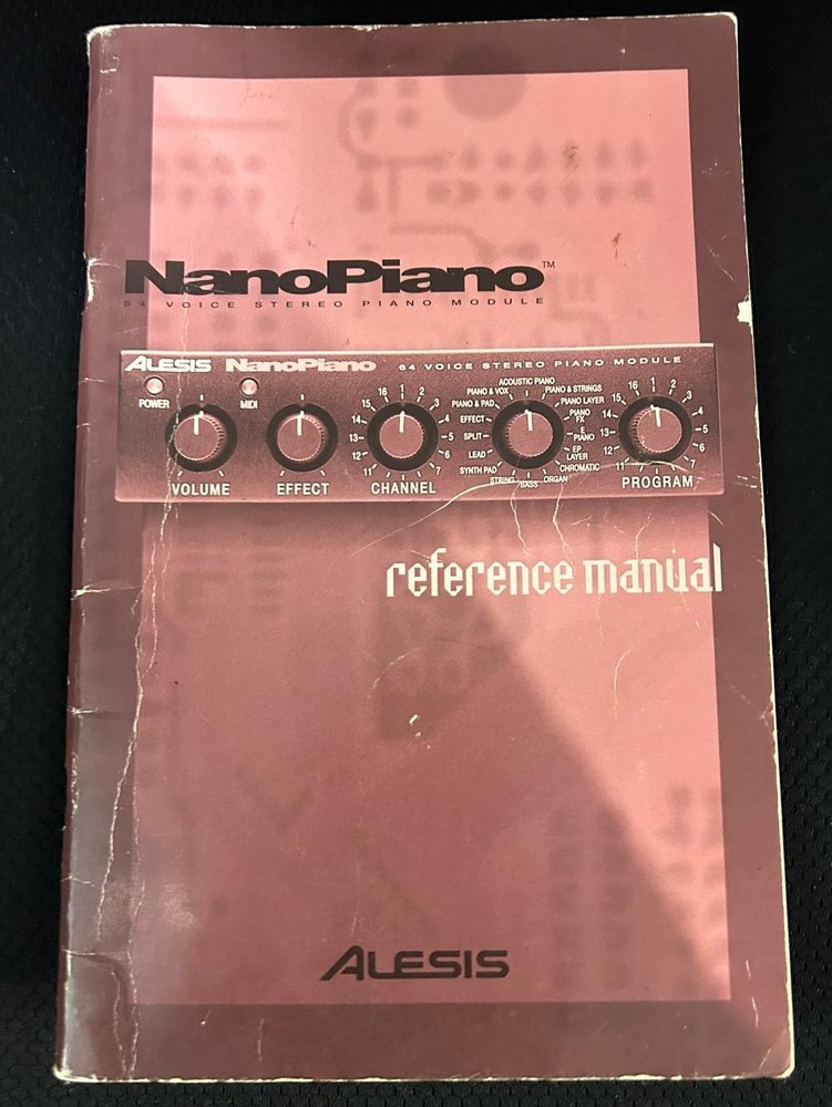 Alesis Nano Piano Sound Module + AC Adapter+Reference Manual & Program Chart.