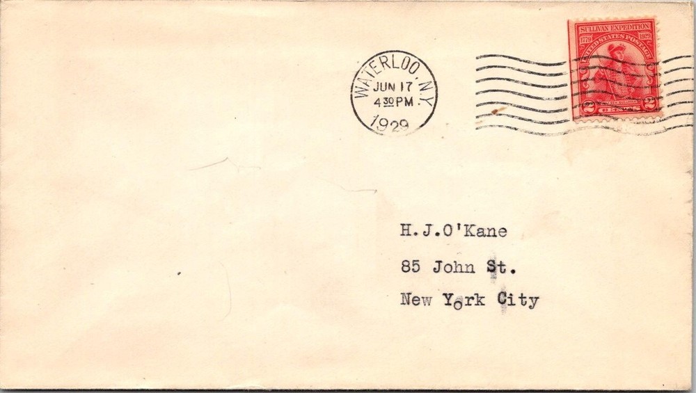 FDC 1929 SC #657 No Cachet - Waterloo NY - Single - J26679
