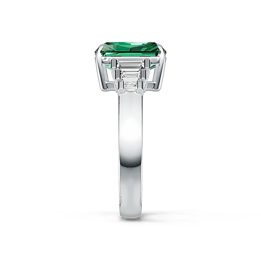 Sterling Silver Semi Mount Ring Setting Emerald OCT 10x8mm