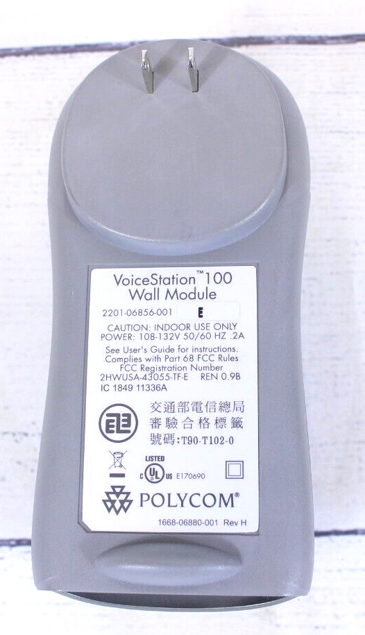 Polycom VoiceStation 100 Conference Phone with Power and Cords