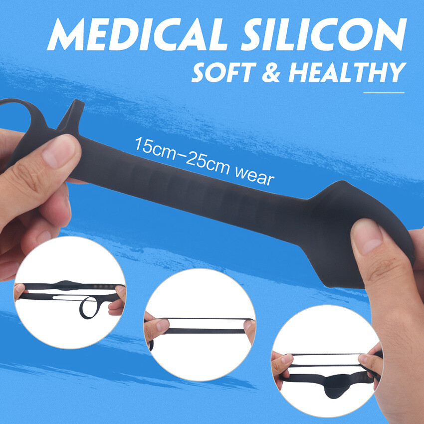 3in1 Penis Extender Stretcher Sleeve Penis Enhancer Ring Delay Ejaculation Toys