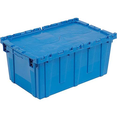 Global Industrial Plastic Attached Lid Shipping Storage Container