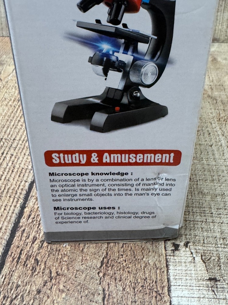 Science Microscope Kit 100x 400x 1200x Educational Microscope w/ Slides & Tools