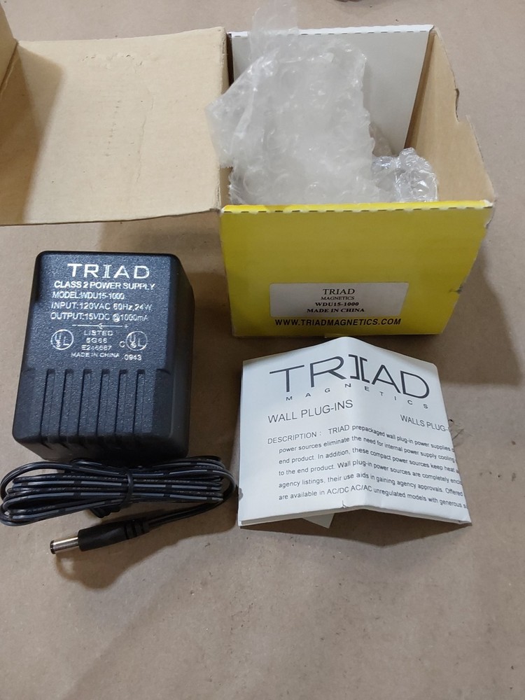 WDU15-1000 - TRIAD MAGNETICS AC ADAPTER - NEW