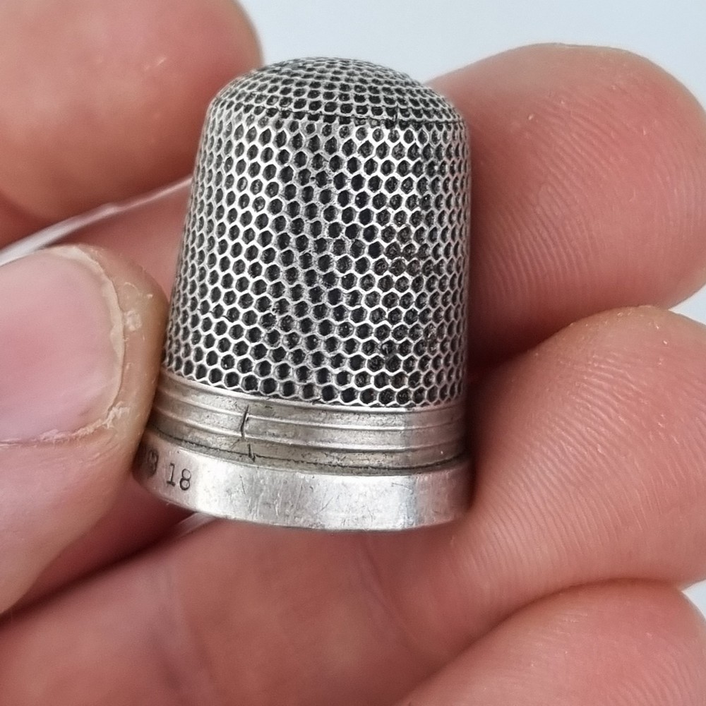 Antique Solid Silver Thimble Chester 1923 Henry Griffith & Son Ltd