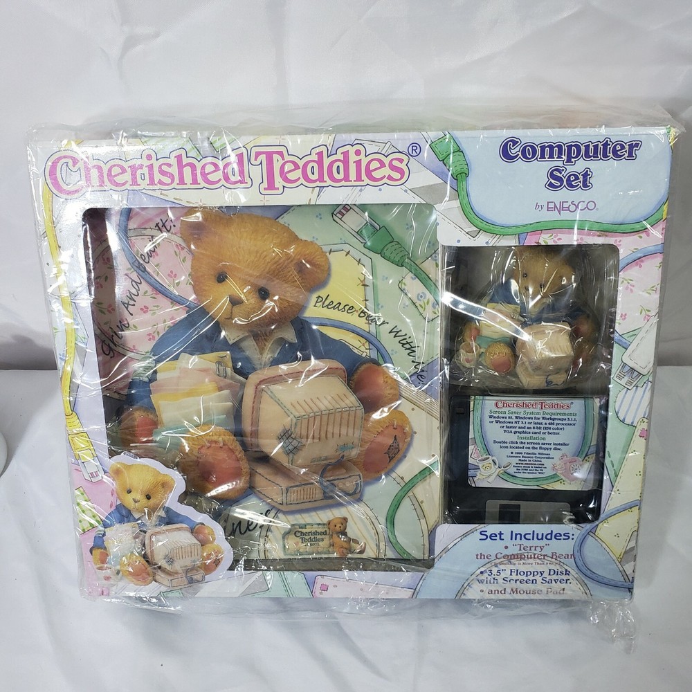Vintage 1999 CHERISHED TEDDIES COMPUTER SET BY ENESCO.