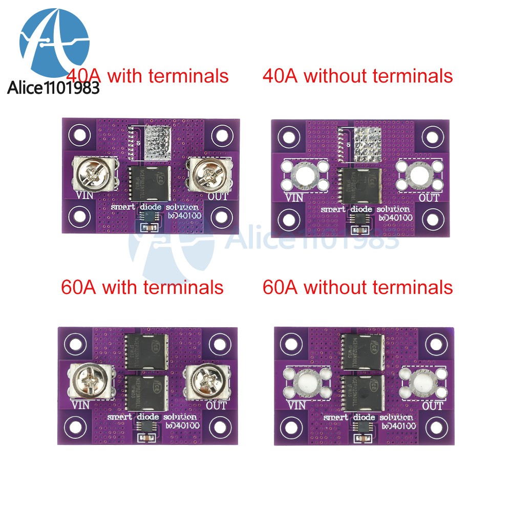 40A 60A Ideal Diode Module No Voltage Limit Anti Backflow Anti Reverse Connect