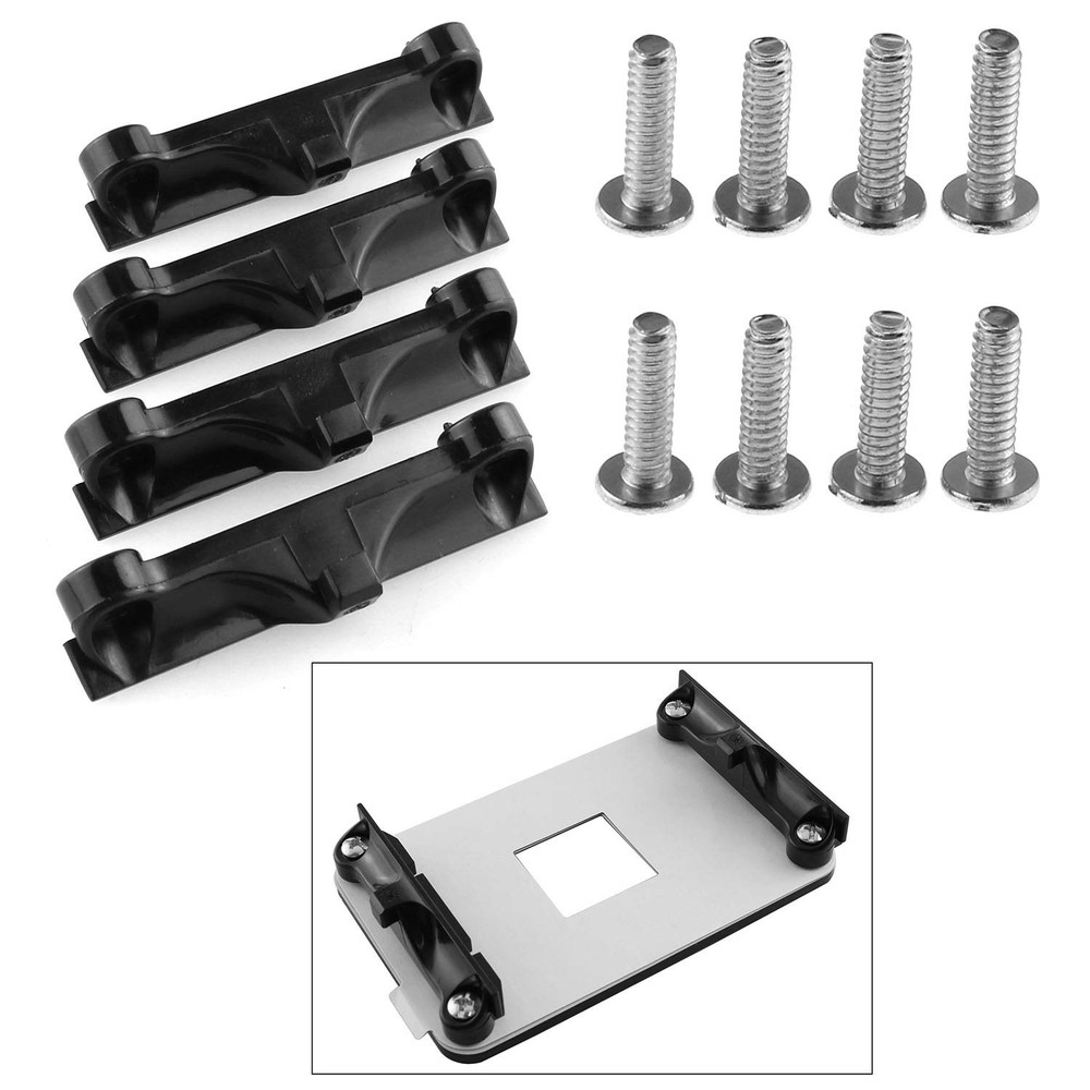 CPU Fan Retainer Bracket 4PCS Black CPU Fan Support Bracket for AM4
