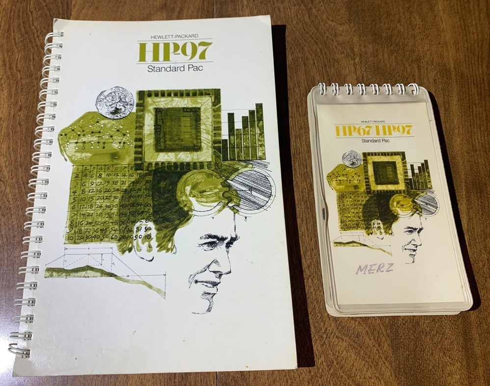 1970s Vintage HP-97 Hewlett Packard Standard PAC Manual Program Cards