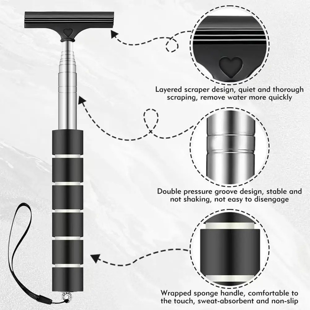 1PC Retractable Car Rain Wiper For Rearview Mirror & Windshield *