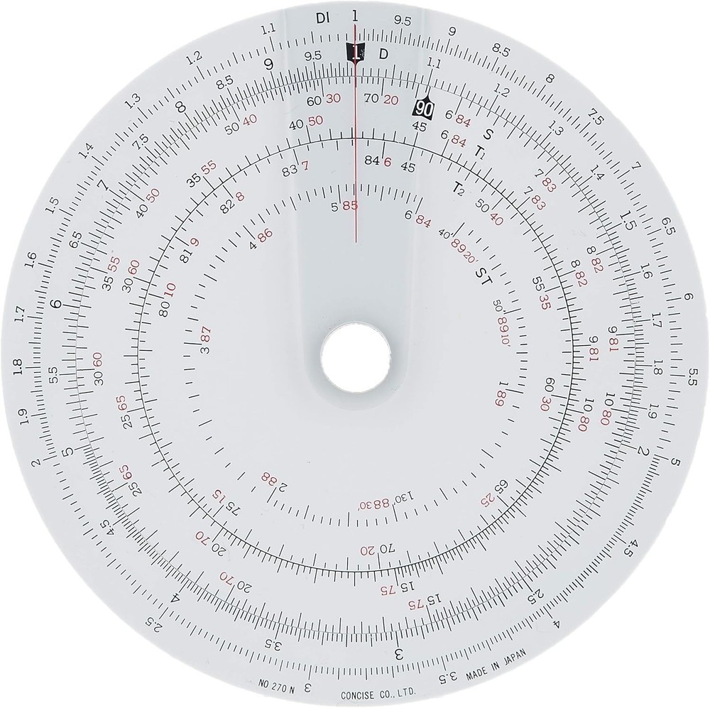 Concise NO. 270N Circular Slide Rule 100812 Ruler Drafting w/ Tracking Number