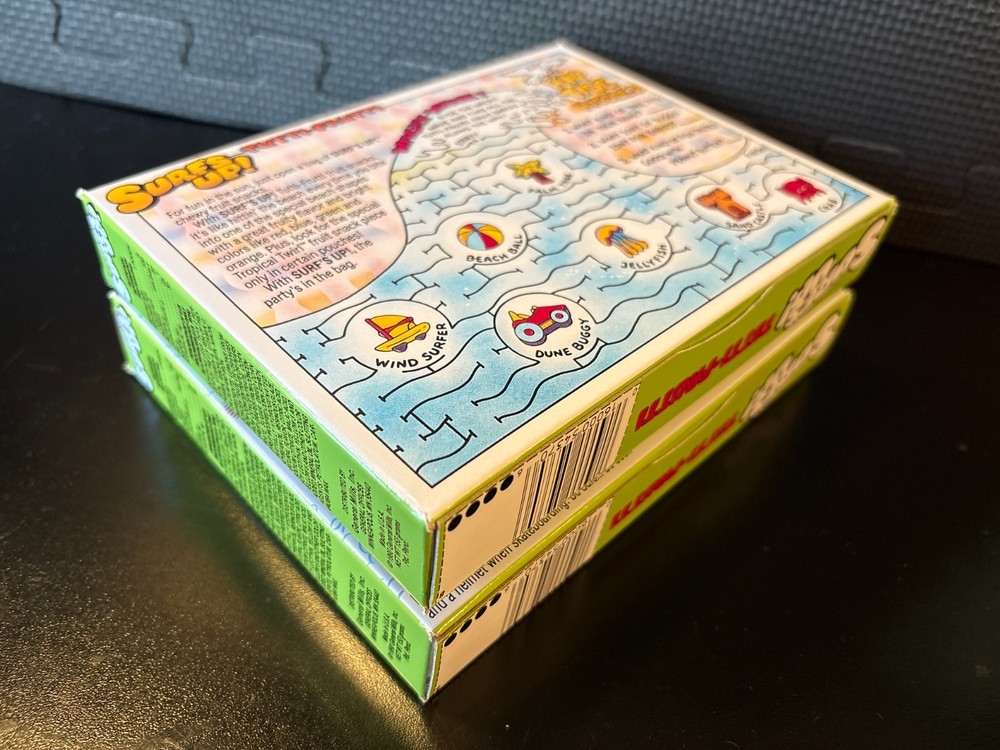 Surfs Up fruit snacks - 2 empty custom design display boxes