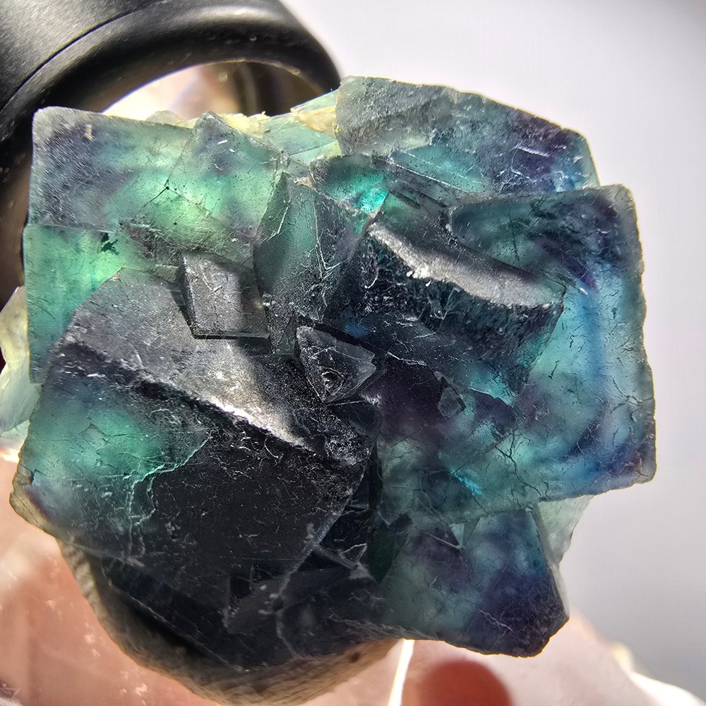 Phantom Fluorite Cube Specimen, Blue Butterfly Pocket, Okorusu, Namibia