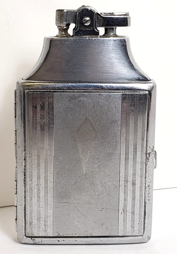 Vintage 1940s Ronson Chrome MasterCase CigaretteCase/Lighter Combo-Art Deco