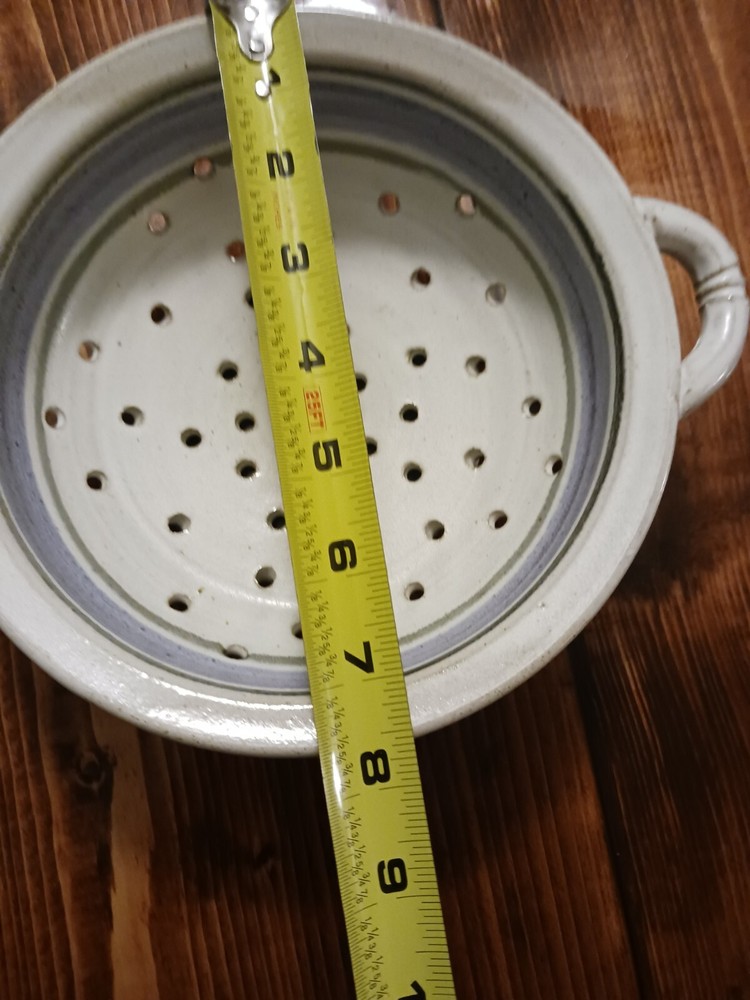 Vintage Pottery Stoneware Strainer