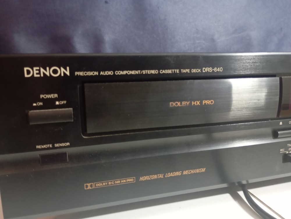 Denon DRS-640 Single Cassette Deck TESTED WORKING