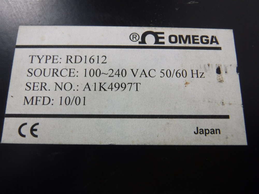 Used Omega RD1612 Programmable Chart Recorder O7