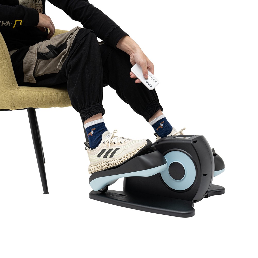Electric Elliptical Trainer with Remote, LCD Screen, and Compact Design
