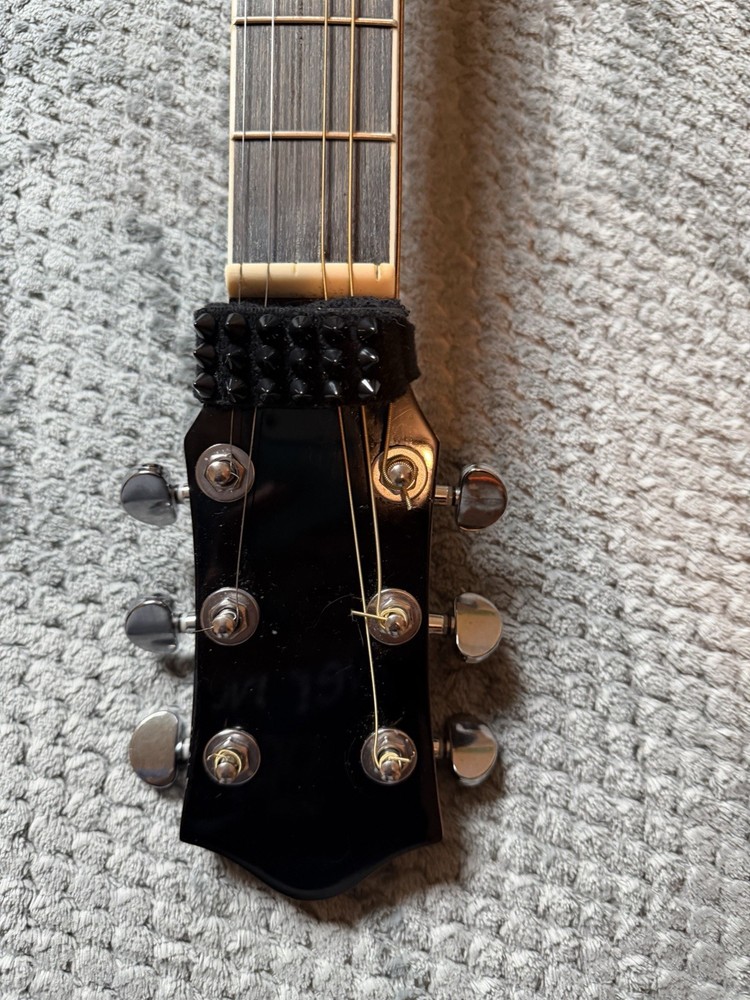 Black Dreadnought Acoustic Guitar 6 String w/ Strap