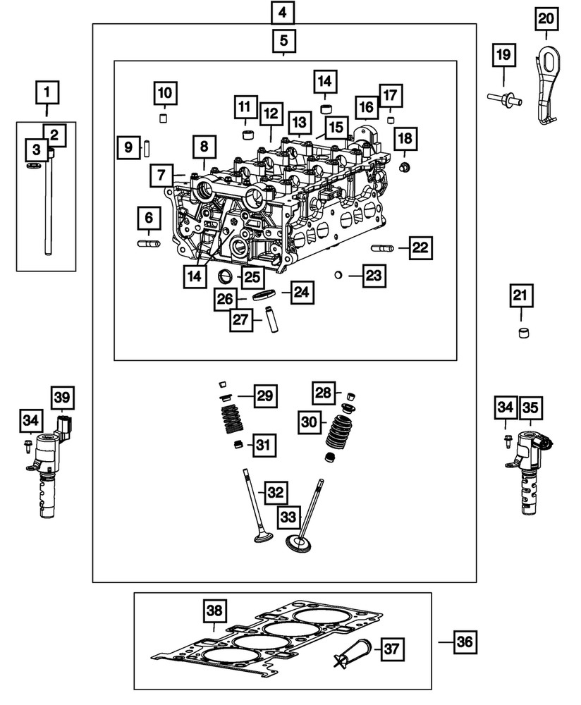 Genuine Mopar Variable Valve Timing Solenoid 5047665AA
