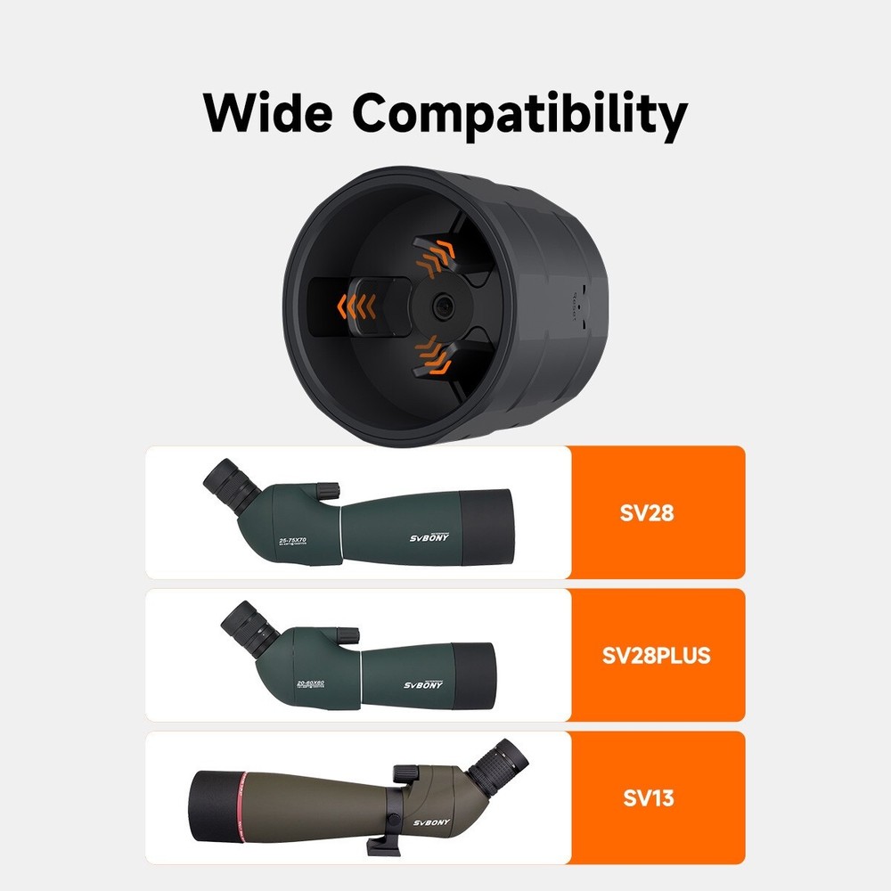 SVBONY SC002 Wireless Electronic Eyepiece, Digiscoping WiFi Electronic Eyepiece