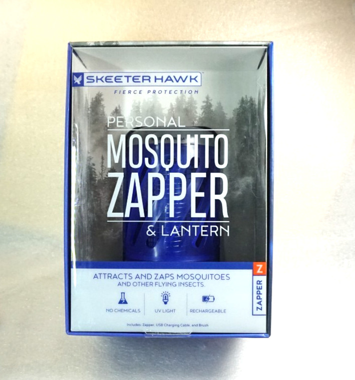 Skeeter Hawk Rechargeable Personal Mosquito Zapper & Lantern Fly UV Light USB
