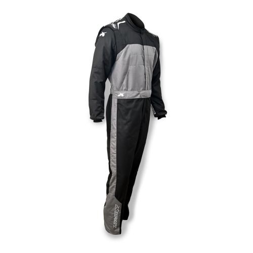Impact Racing 24232413 Racer 2.4 Driving Suit - Two Layer, Black/Gray, Medium