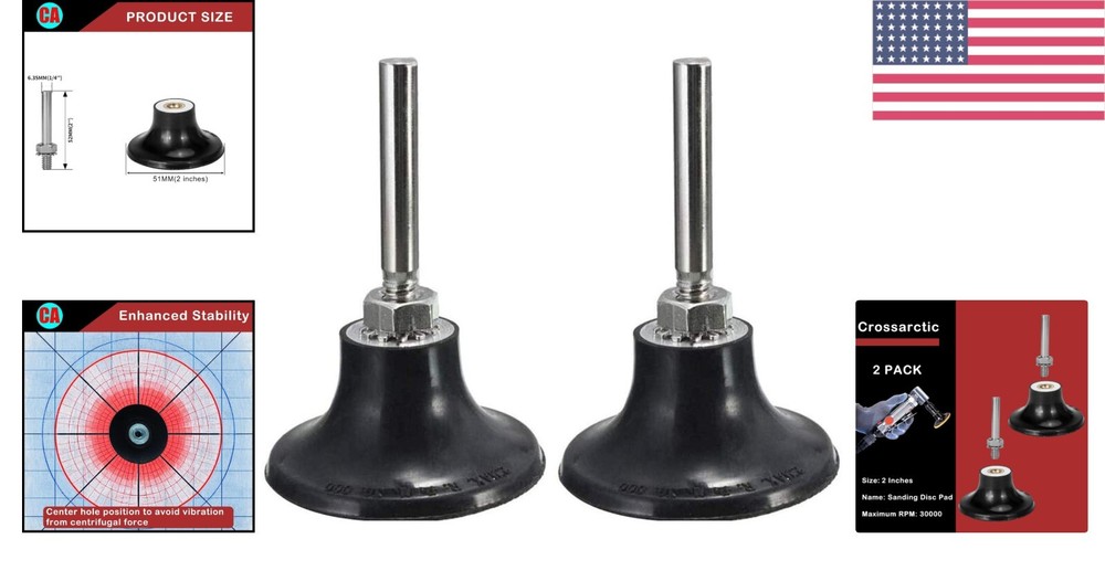 Aluminum Oxide Sanding Disc Holder with Quick Change Design for Die Grinders