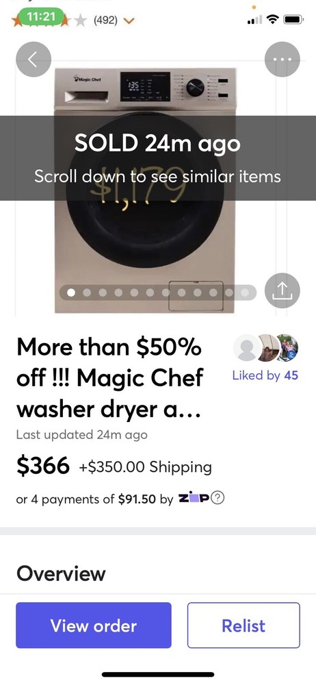 Thomas Ciangi Magic Chef 2.7 Cu Ft Front Load Washer And Dryer Combination