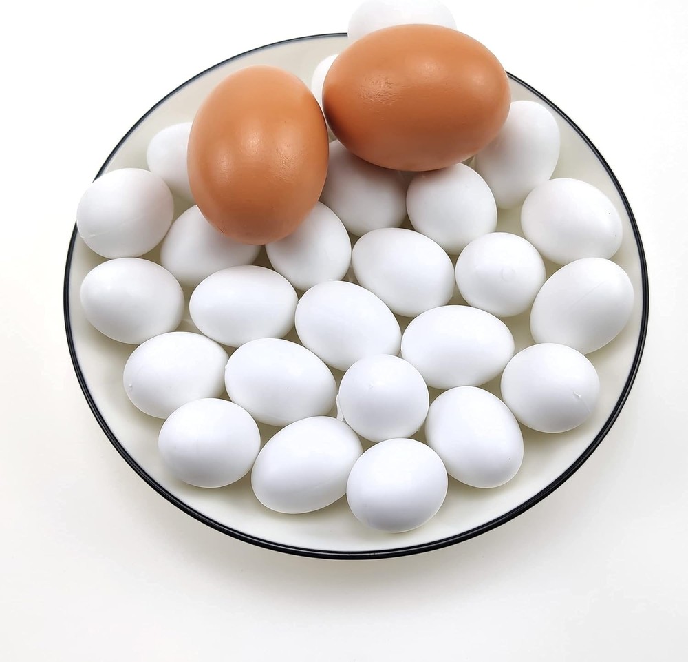 10 Pieces Pigeon Eggs Solid Plastic Eggs for Hatching Help Limit Births Laying P